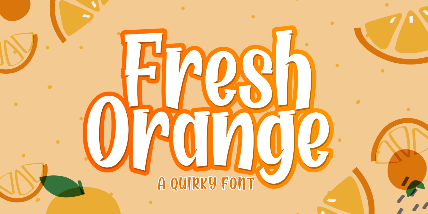 Beispiel einer Fresh Orange Bold-Schriftart